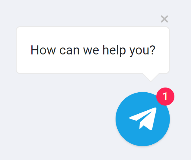 Telegram Только кнопка 1